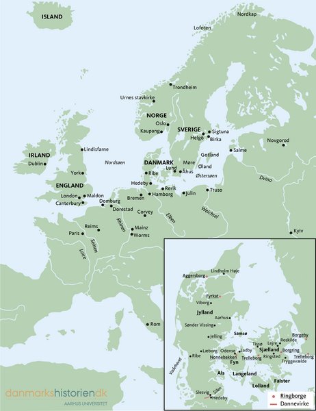 Kort over Nordeuropa